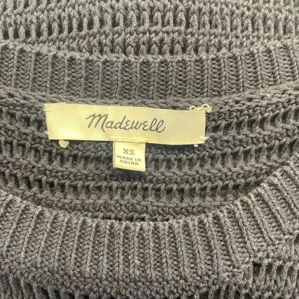 Madewell Sleeveless Knit Crew Neck Sweater in Navy,‎ Size XS
